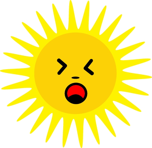 sun icon emotion cartoon sign symbol design