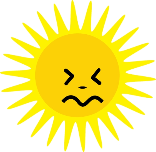 sun icon emotion cartoon sign symbol design