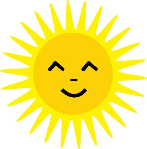 sun icon emotion cartoon sign symbol design