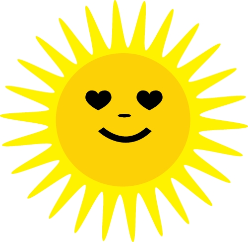 sun icon emotion cartoon sign symbol design