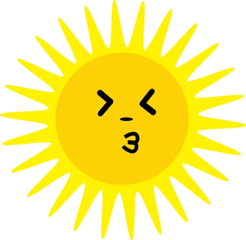 sun icon emotion cartoon sign symbol design