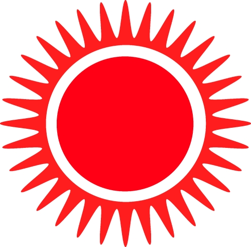 Sun icon sign symbol design