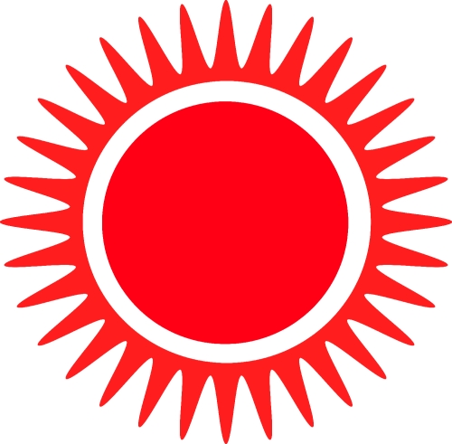 Sun icon sign symbol design