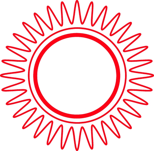 Sun icon sign symbol design