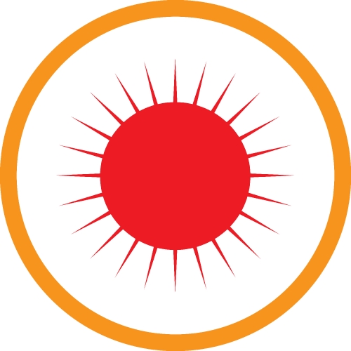 Sun icon sign symbol design