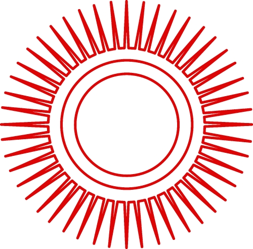 Sun icon sign symbol design