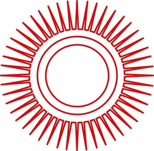 Sun icon sign symbol design