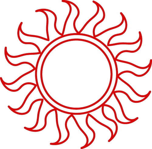 Sun icon sign symbol design