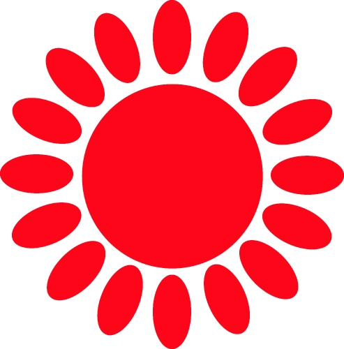 Sun icon sign symbol design