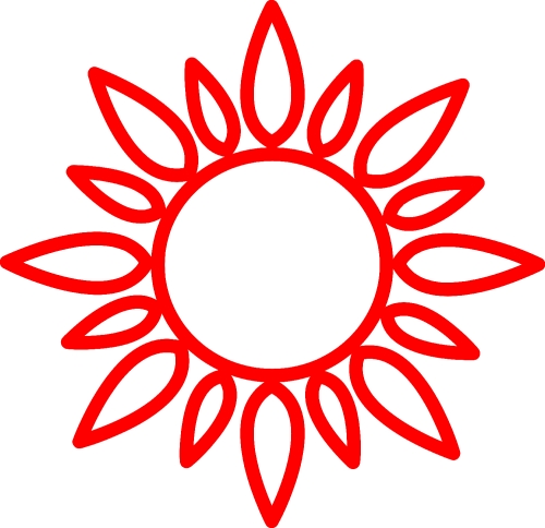 Sun icon sign symbol design