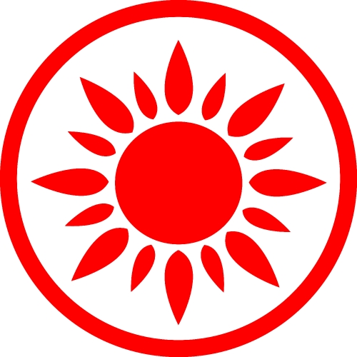 Sun icon sign symbol design