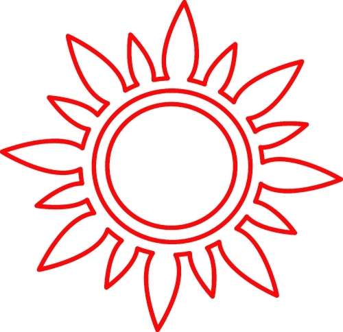 Sun icon sign symbol design