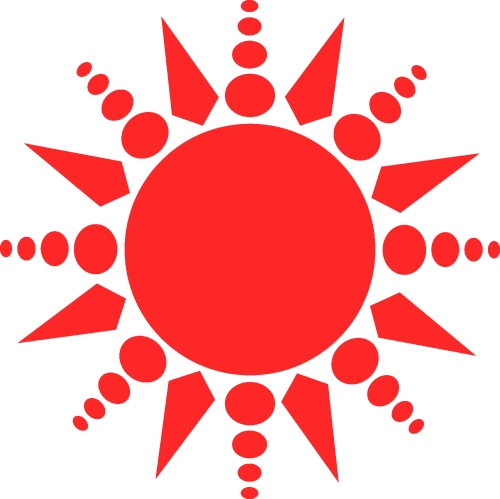 Sun icon sign symbol design