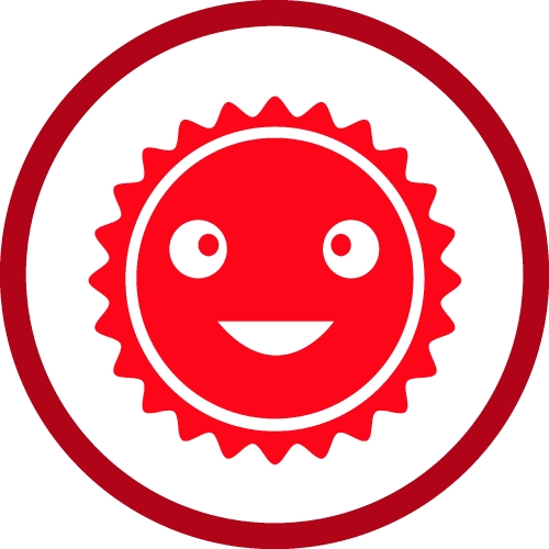 Sun icon sign symbol design