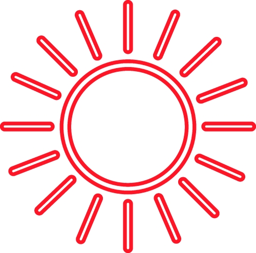 Sun icon sign symbol design