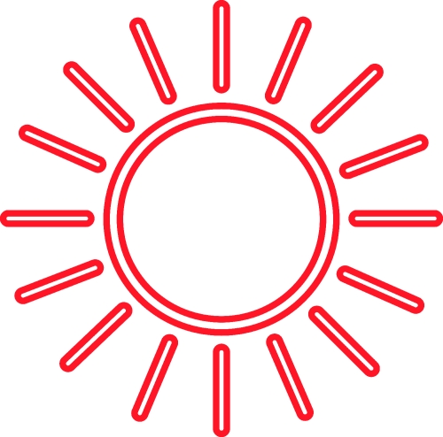 Sun icon sign symbol design