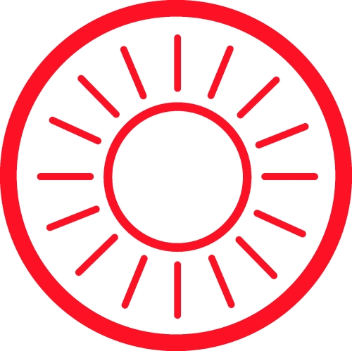 Sun icon sign symbol design