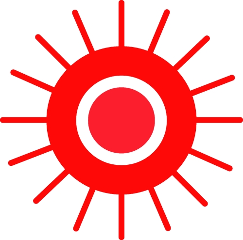 Sun icon sign symbol design