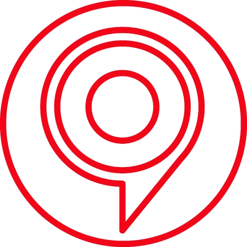 target bubble icon pin sign design