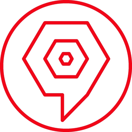 target bubble icon pin sign design