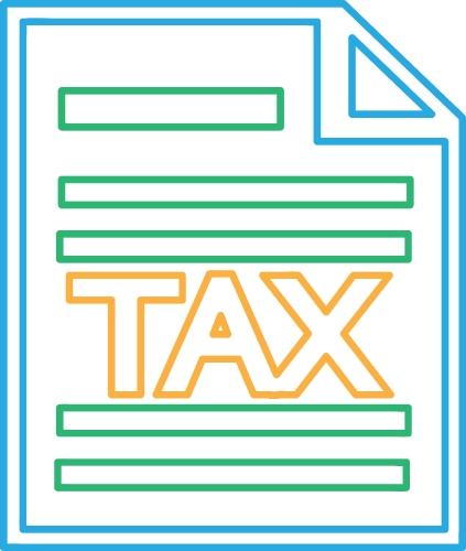 Tax icon sign symbol design