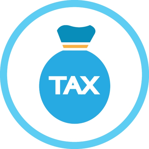 Tax icon sign symbol design