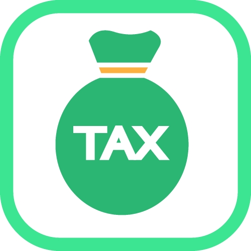 Tax icon sign symbol design