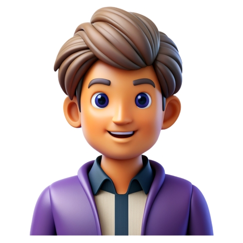 Teen man avatar people icon character cartoon