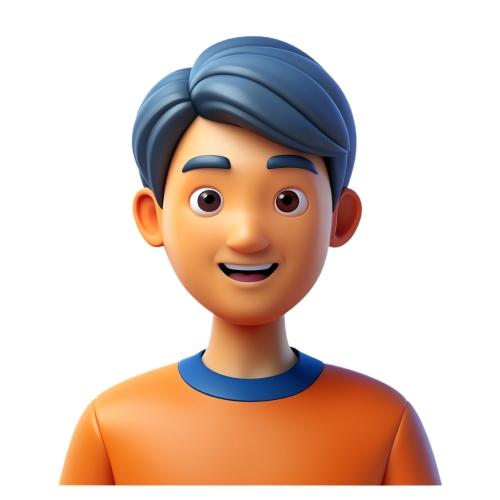 Teen man avatar people icon character cartoon