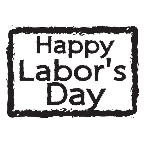 text 1st May Happy Labor Day