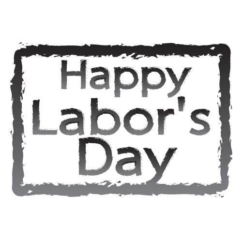 text 1st May Happy Labor Day