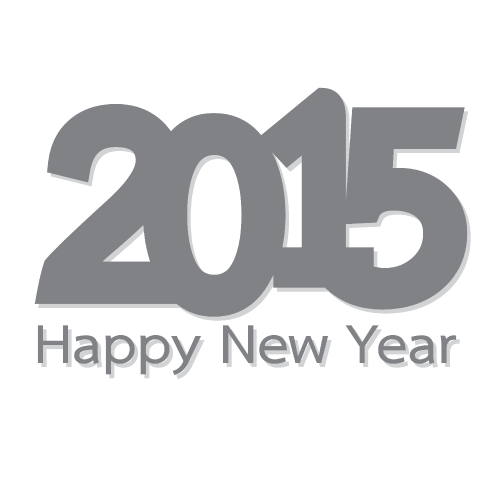 Text Design 2015 Happy new year 