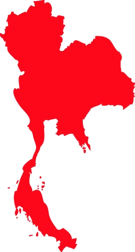 Thailand map icon sign design