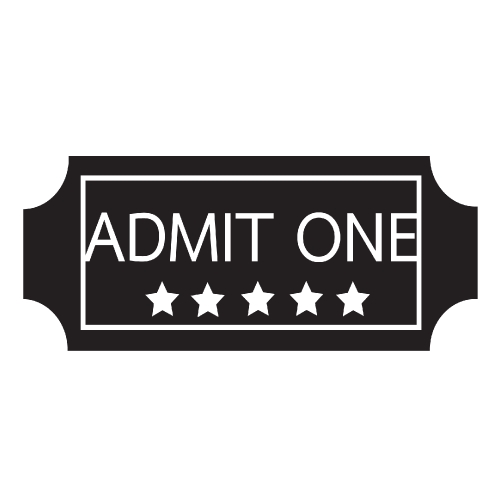 Ticket Icon , Tickets Vector , admit one icon