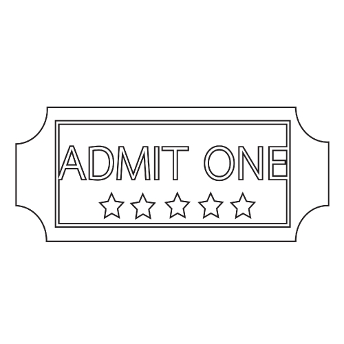 Ticket Icon , Tickets Vector , admit one icon