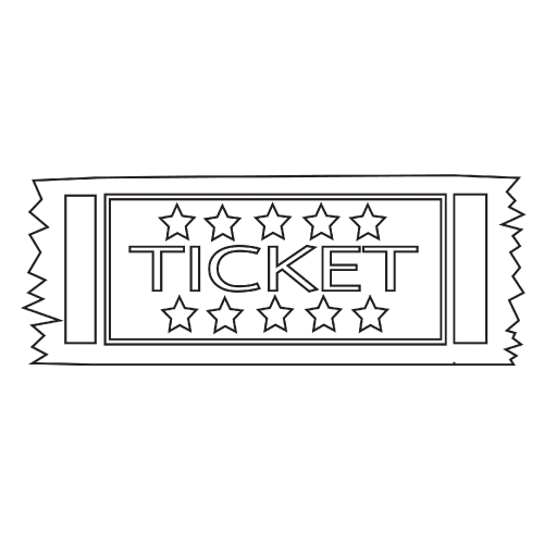 Ticket Icon , Tickets Vector , admit one icon