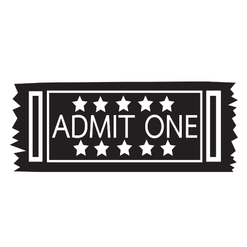 Ticket Icon , Tickets Vector , admit one icon