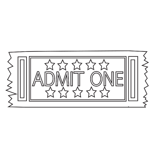 Ticket Icon , Tickets Vector , admit one icon