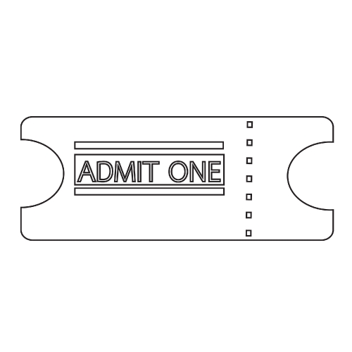 Ticket Icon , Tickets Vector , admit one icon