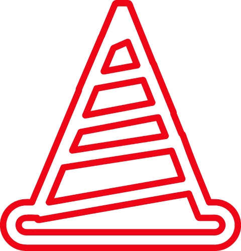 traffic cone icon sign design