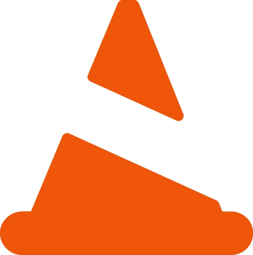 traffic cone icon sign design