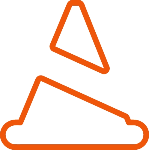 traffic cone icon sign design