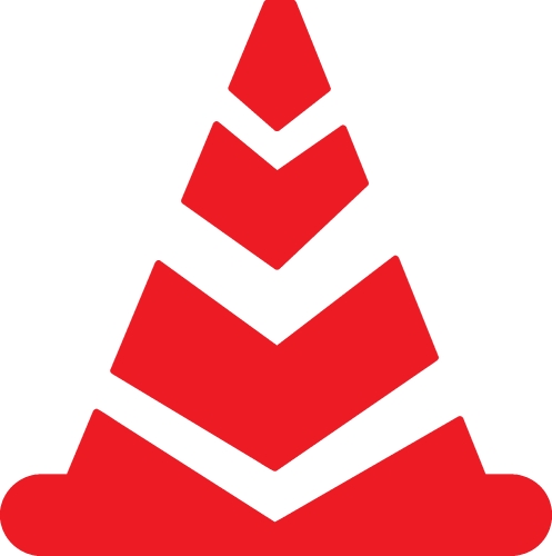 traffic cone icon sign design