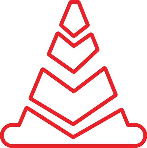 traffic cone icon sign design