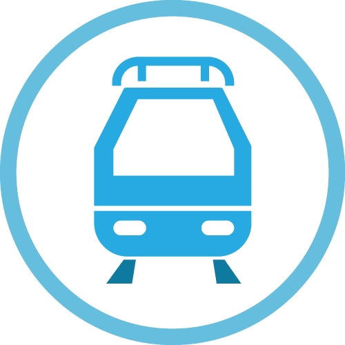 Transport Train icon sign design