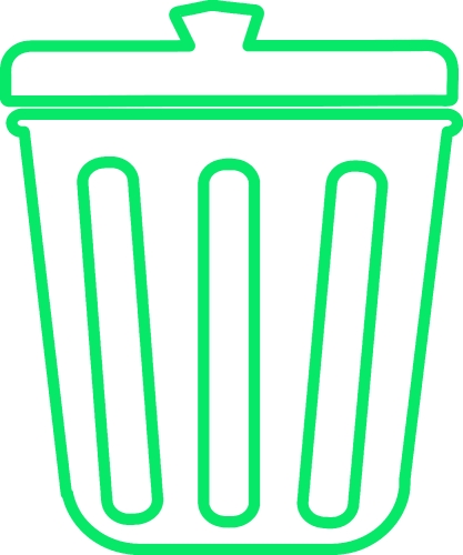 trash bin icon sign design