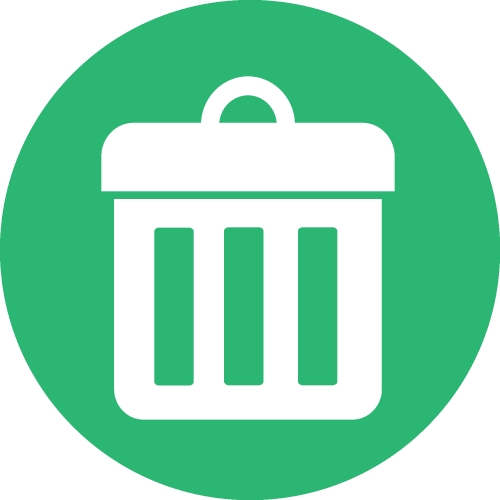 Trash can icon sign symbol design