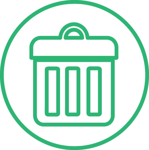 Trash can icon sign symbol design