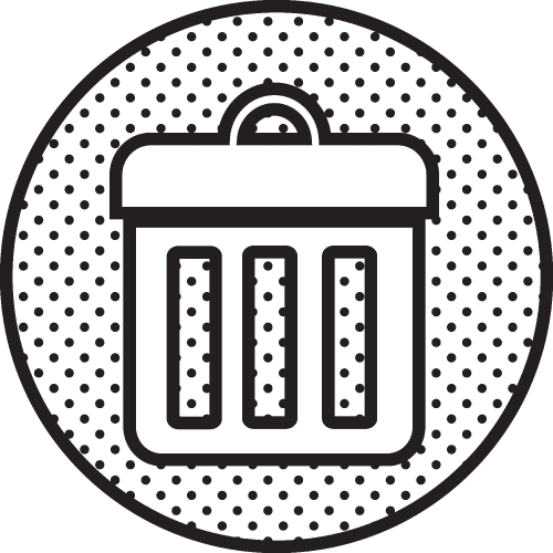 Trash can icon sign symbol design