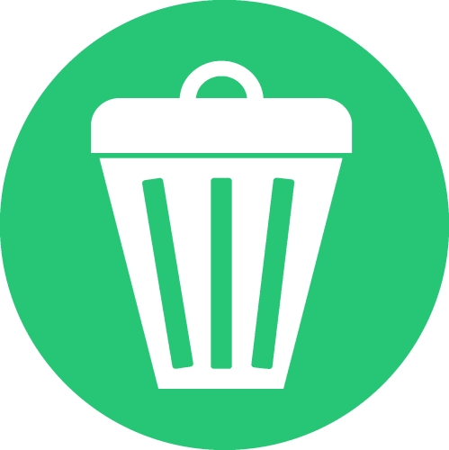 Trash can icon sign symbol design